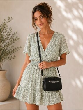 Replay Black Crossbody Bag with Silver Details
